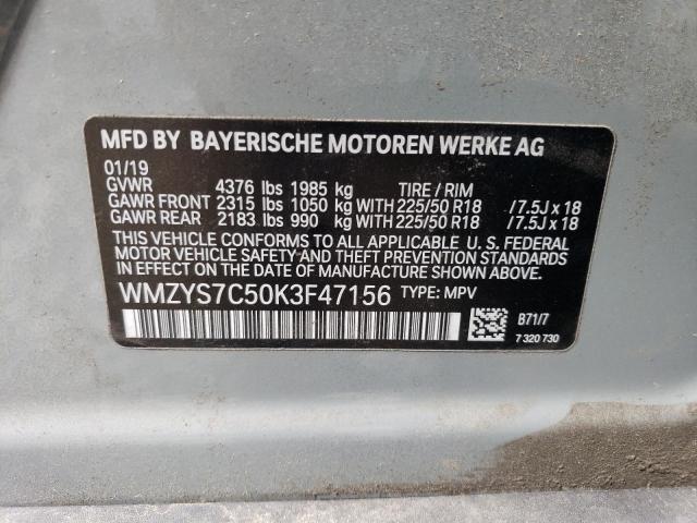2019 MINI COOPER COU - WMZYS7C50K3F47156