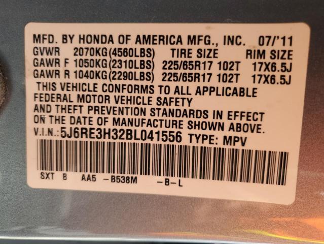 5J6RE3H32BL041556 2011 HONDA CRV