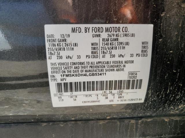 2020 FORD EXPLORER X - 1FMSK8DH4LGB53411