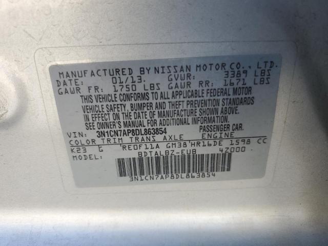 VIN 3N1CN7AP8DL863854 2013 Nissan Versa, S no.13