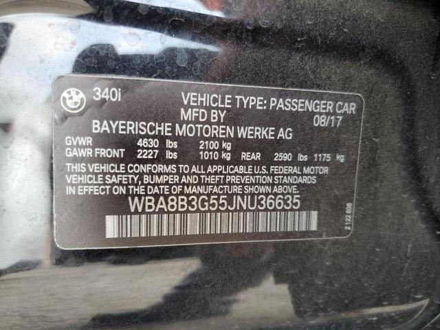 VIN WBA8B3G55JNU36635 2018 BMW 3 Series, 340 I no.12