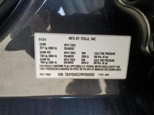 2024 TESLA MODEL Y - 7SAYGAEE2RF080993