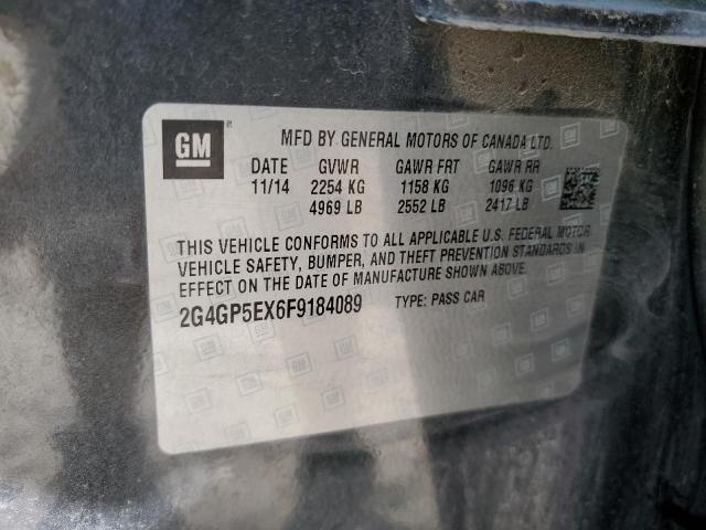 2015 BUICK REGAL PREM 2G4GP5EX6F9184089