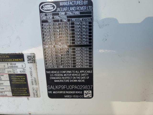 2023 LAND ROVER RANGE ROVE - SALKP9FU0PA029837