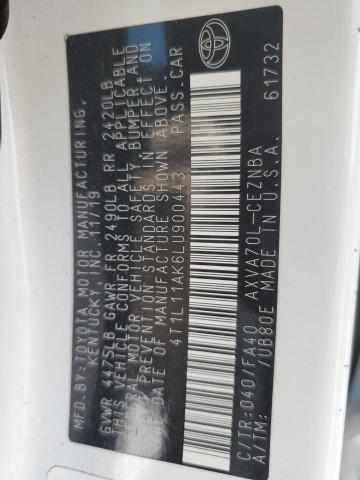 2020 TOYOTA CAMRY LE - 4T1L11AK6LU900443