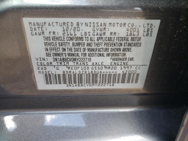 2021 NISSAN SENTRA SV - 3N1AB8CV0MY222718