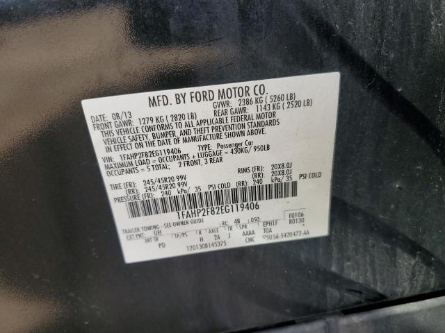 VIN 1FAHP2F82EG119406 2014 Ford Taurus, Limited no.12