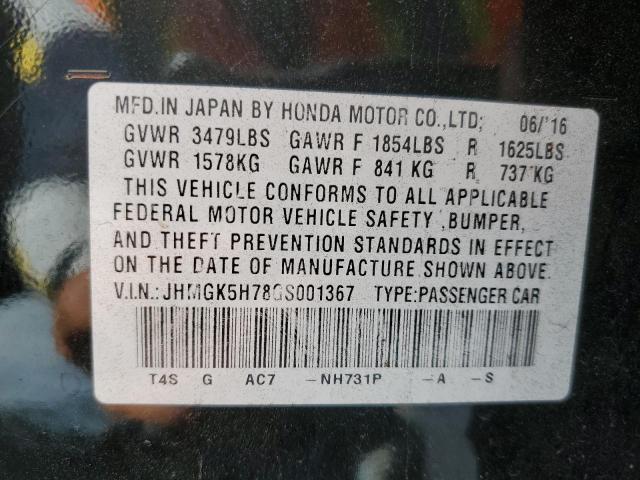 2016 HONDA FIT EX - JHMGK5H78GS001367