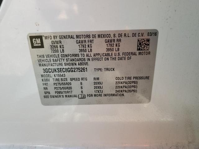 2016 CHEVROLET SILVERADO - 3GCUKSEC8GG275261