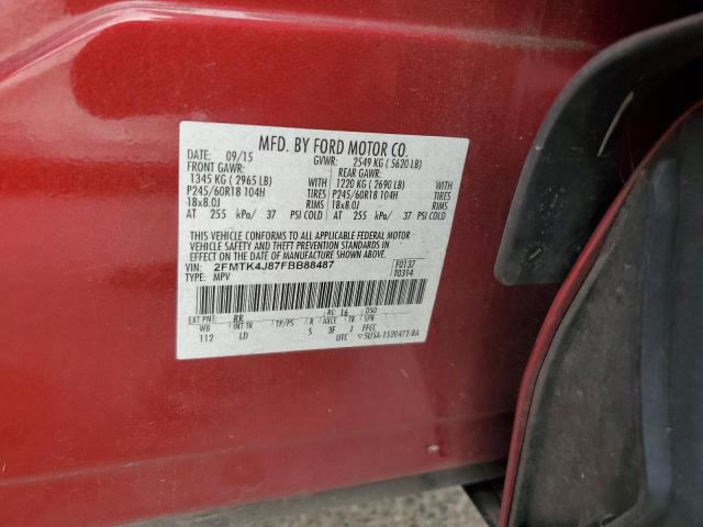 2015 FORD EDGE SEL - 2FMTK4J87FBB88487