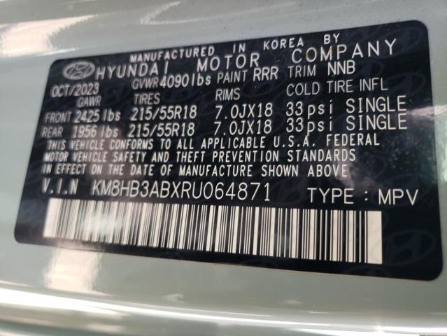 VIN KM8HB3ABXRU064871 2024 Hyundai Kona, Sel no.13