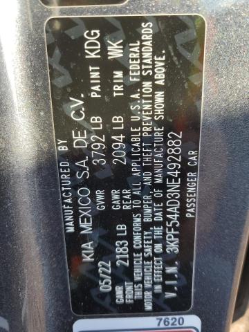 2022 KIA FORTE GT L - 3KPF54AD3NE492882