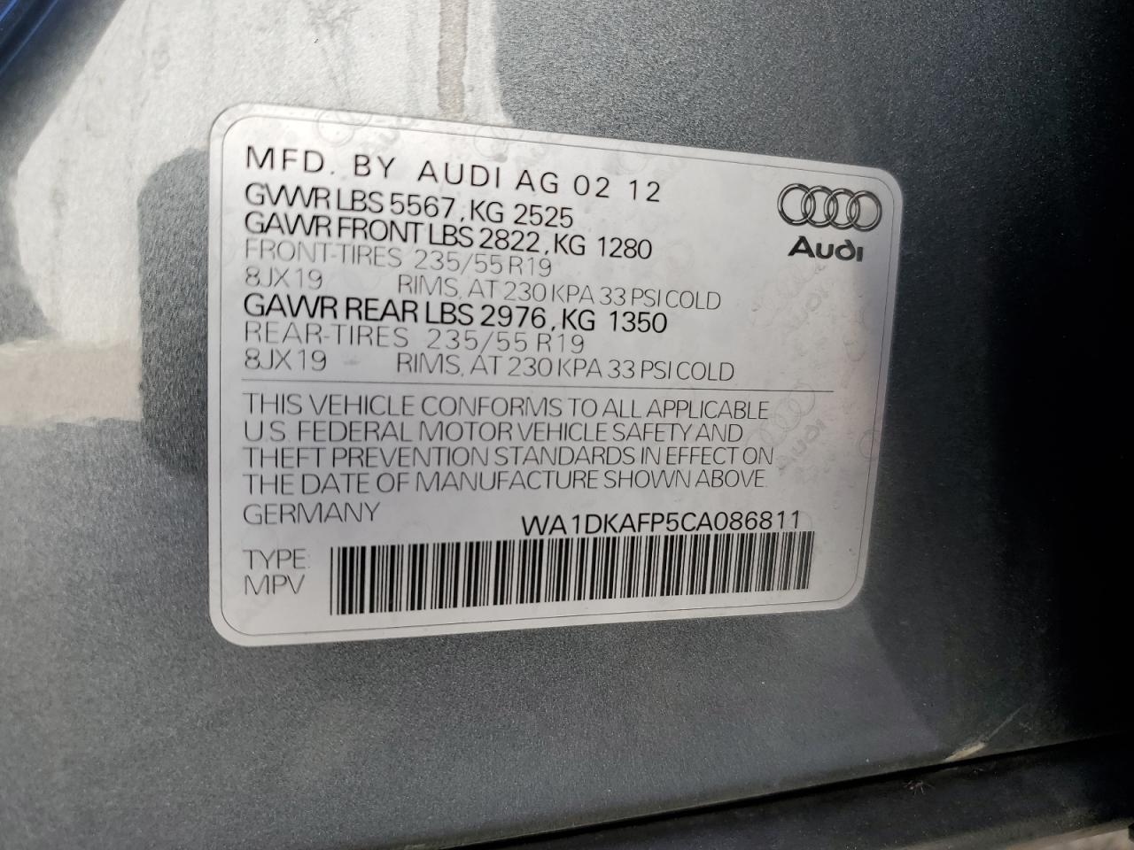 Lot #3023238139 2012 AUDI Q5 PREMIUM