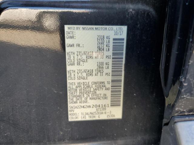 2017 NISSAN MURANO S - 5N1AZ2MG2HN204161