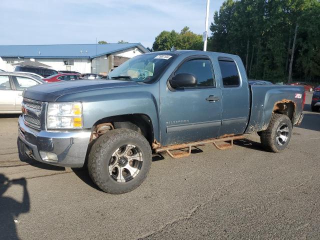 CHEVROLET SILVERADO 2012 blue 4dr ext flexible fuel 1GCRKSE74CZ103294 photo #1