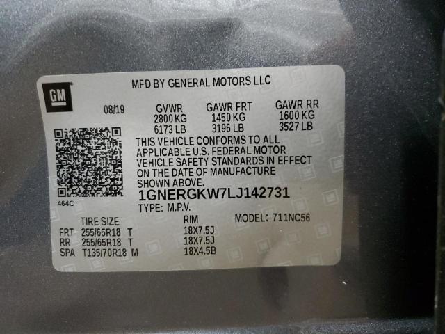 2020 CHEVROLET TRAVERSE L - 1GNERGKW7LJ142731