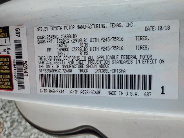2019 TOYOTA TACOMA ACC - 5TFSZ5AN9KX172480