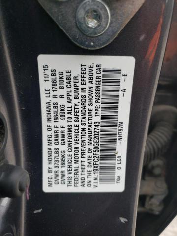 2016 HONDA CIVIC LX - 19XFC2F50GE202743