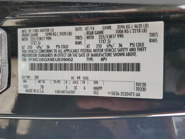 VIN 1FMCU0GX9EUE09002 2014 Ford Escape, SE no.13