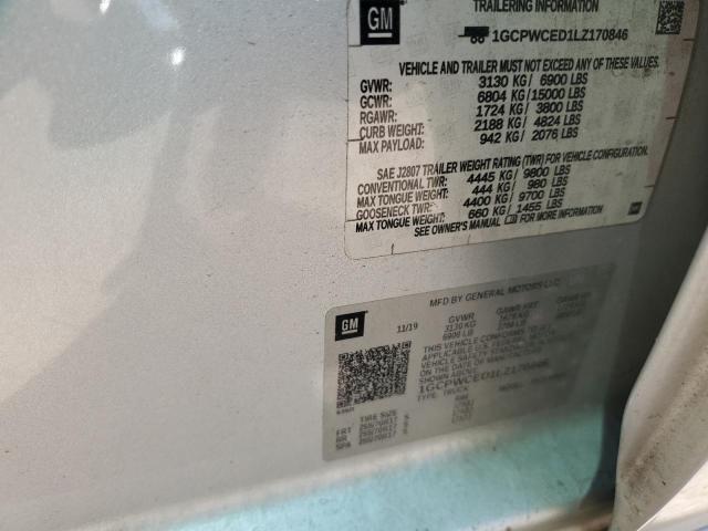 2020 CHEVROLET 1500 SILVE - 1GCPWCED1LZ170846
