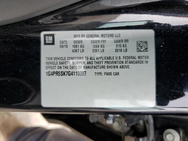 2016 BUICK VERANO CON 1G4PR5SK7G4110087