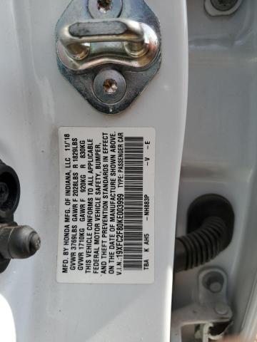 2019 HONDA CIVIC 4D - 19XFC2F80KE003999