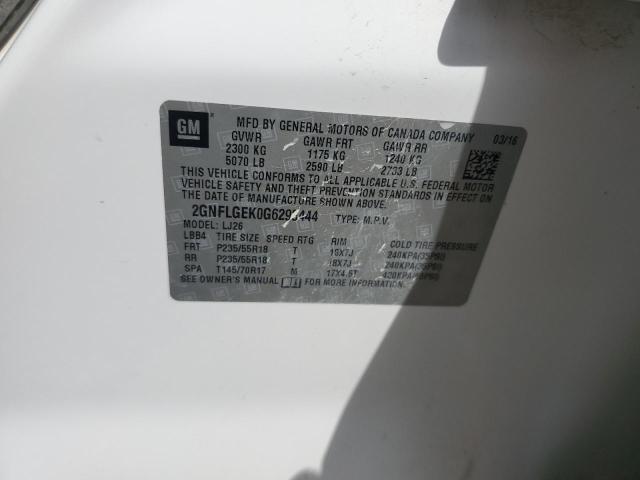 2016 CHEVROLET EQUINOX LT - 2GNFLGEK0G6293444