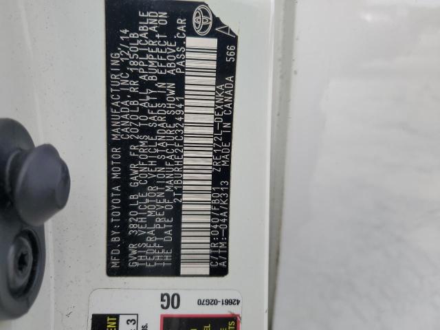 2015 TOYOTA COROLLA L - 2T1BURHE2FC324941