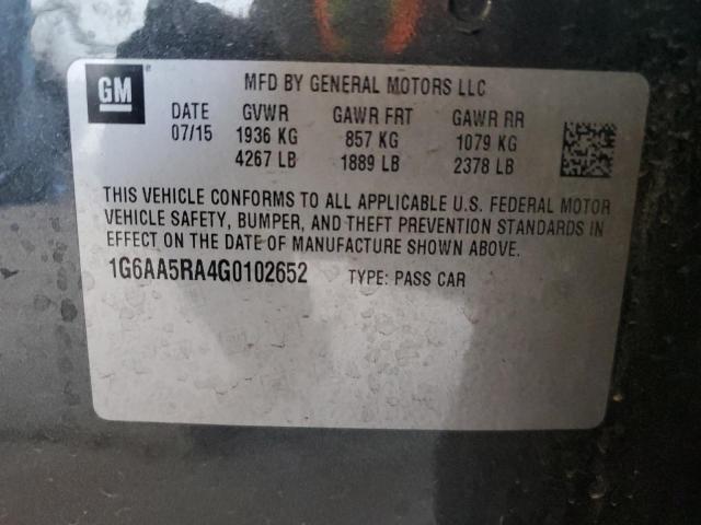 VIN 1G6AA5RA4G0102652 2016 Cadillac ATS no.12