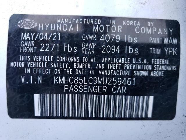 2021 HYUNDAI IONIQ SEL - KMHC85LC9MU259461