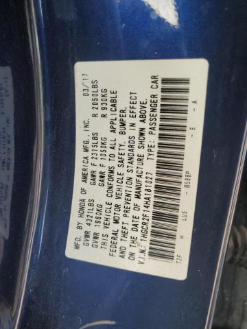 2017 HONDA ACCORD SPO - 1HGCR2F14HA181027