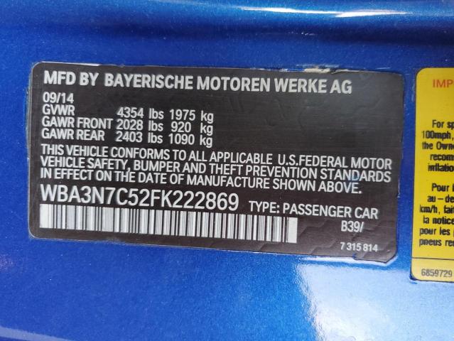 VIN WBA3N7C52FK222869 2015 BMW 4 Series, 428 I no.12