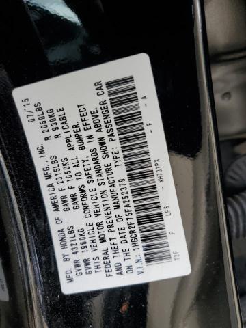 VIN 1HGCR2F75FA252379 2015 Honda Accord, EX no.12