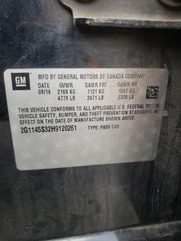 2017 CHEVROLET IMPALA PRE 2G1145S32H9120261
