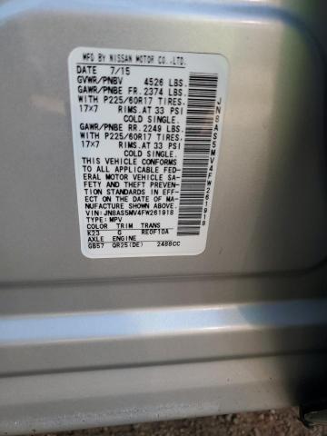 2015 NISSAN ROGUE SELE - JN8AS5MV4FW261918
