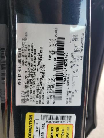 VIN 3FA6P0HDXER231479 2014 Ford Fusion, SE no.12