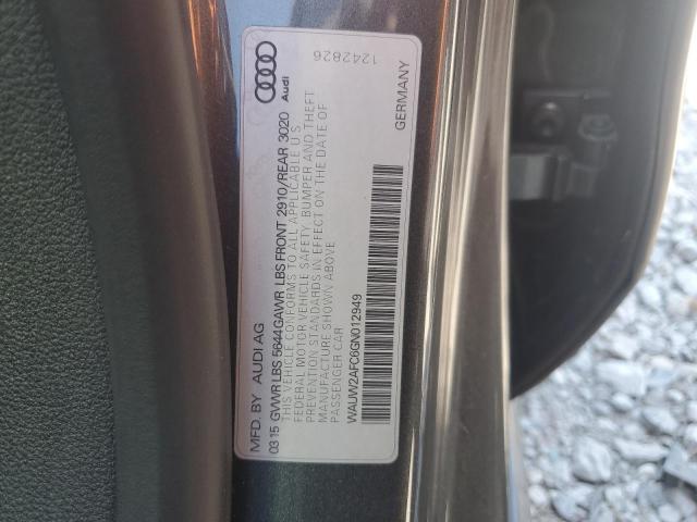 2016 AUDI S7 PRESTIG WAUW2AFC6GN012949
