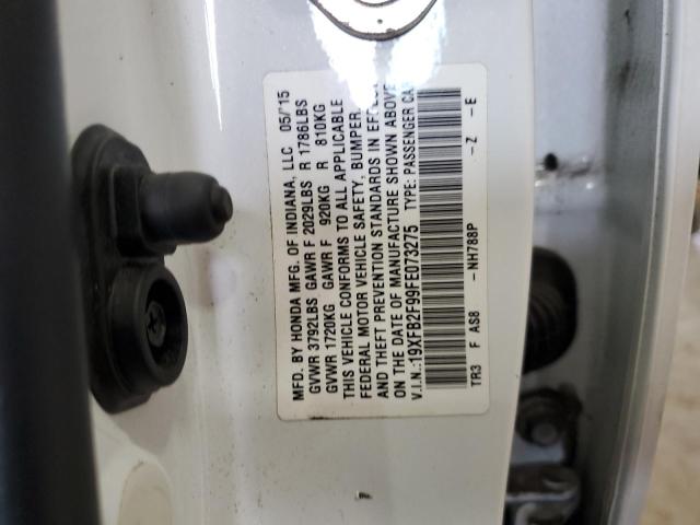 VIN 19XFB2F99FE073275 2015 Honda Civic, Exl no.13