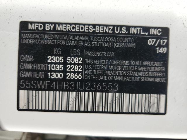 2018 MERCEDES-BENZ C 350E - 55SWF4HB3JU236553