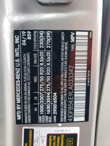 2020 MERCEDES-BENZ GLE 450 4M - 4JGFB5KE9LA033342