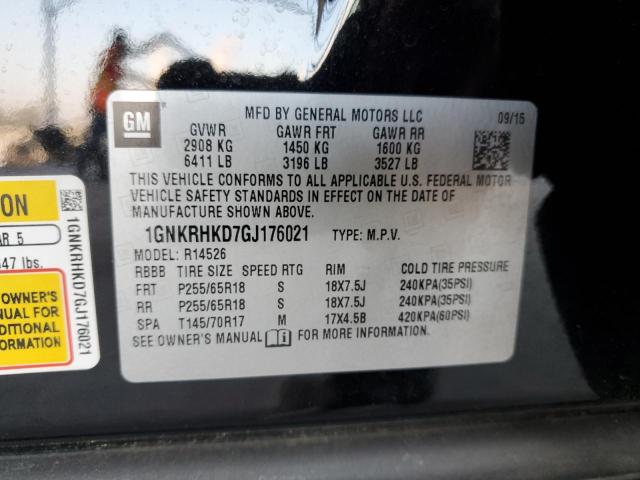 2016 CHEVROLET TRAVERSE L - 1GNKRHKD7GJ176021