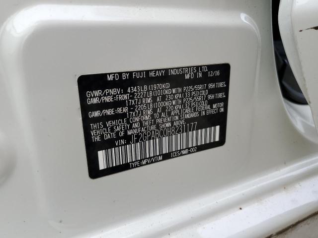 2017 SUBARU CROSSTREK - JF2GPABC0H8231177