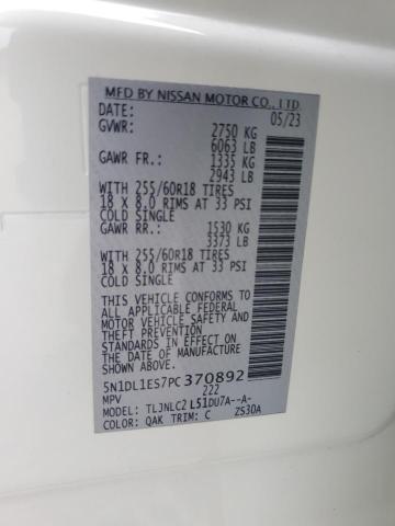 2023 INFINITI QX60 PURE 5N1DL1ES7PC370892