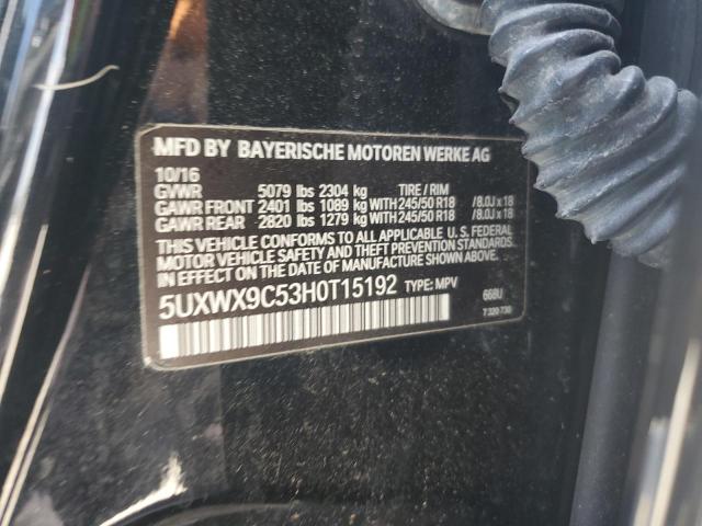 2017 BMW X3 XDRIVE2 - 5UXWX9C53H0T15192