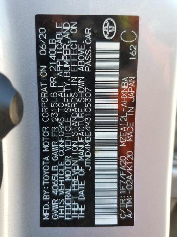 2021 TOYOTA COROLLA SE - JTND4MBE4M3105307