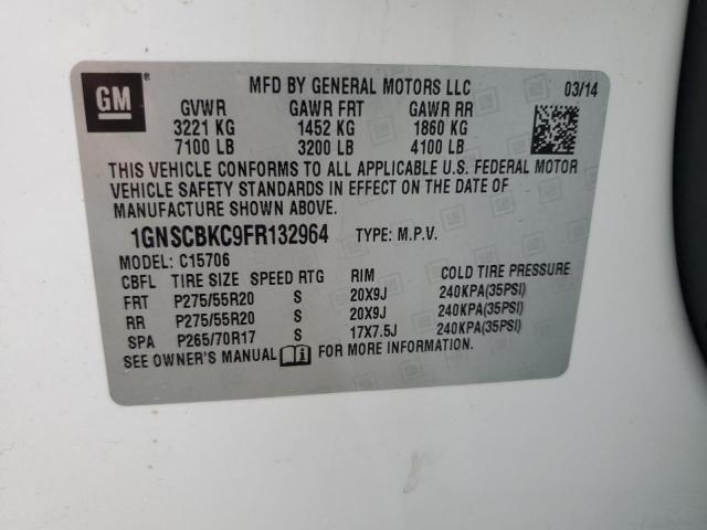 2015 CHEVROLET TAHOE C150 - 1GNSCBKC9FR132964