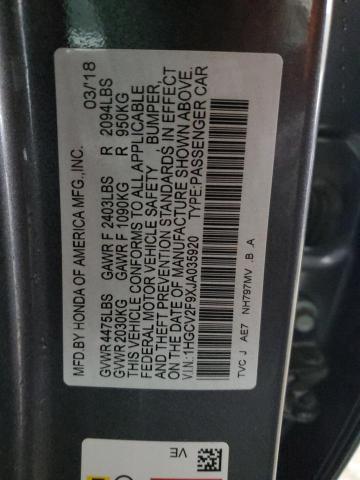 VIN 1HGCV2F9XJA035920 2018 Honda Accord, Touring no.13