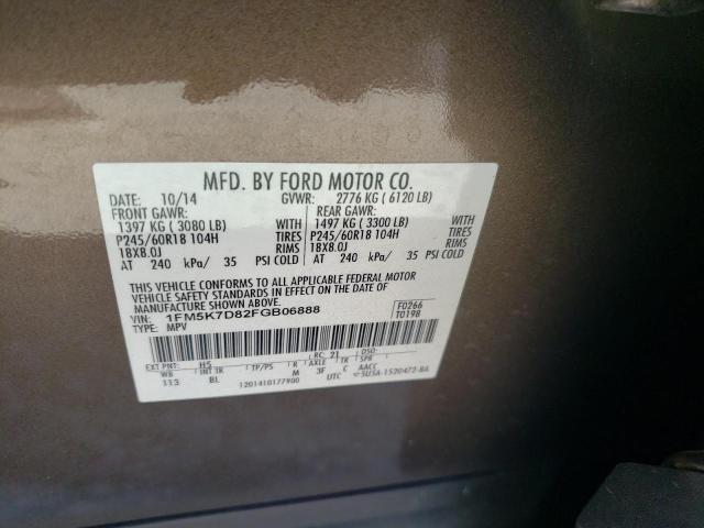 2015 FORD EXPLORER X - 1FM5K7D82FGB06888