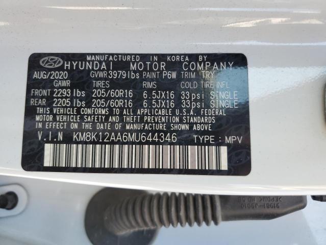 VIN KM8K12AA6MU644346 2021 Hyundai Kona, SE no.13