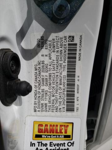 2020 HONDA CIVIC LX - 2HGFC2F6XLH561333